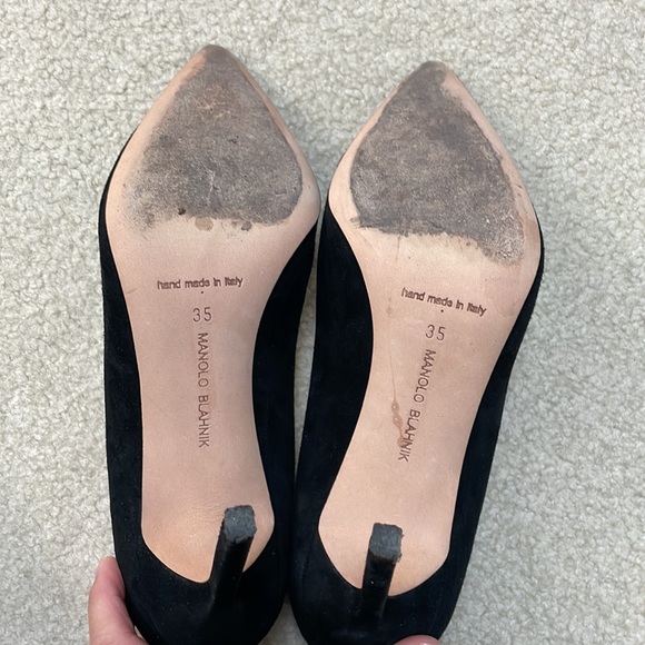 Worn once Manolo Blahnik BB90 suede pumps - Picture 4 of 5